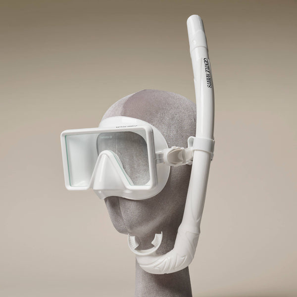 Barbados Dive Mask and Snorkel in White