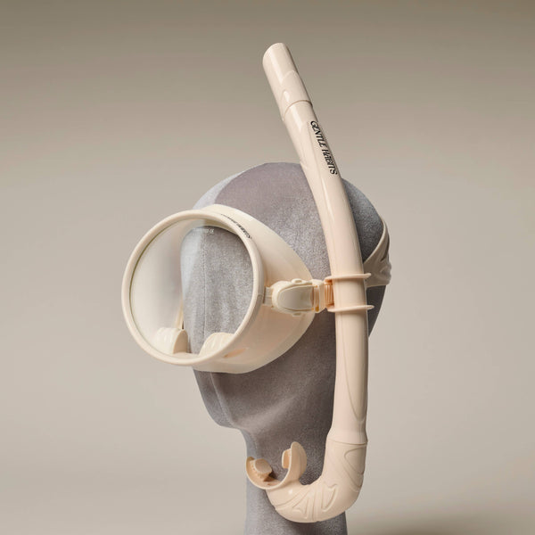 Dive Mask and Snorkel Set in  Cream