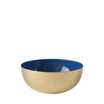 Celia Brass Serving Bowl in Navy 22cm