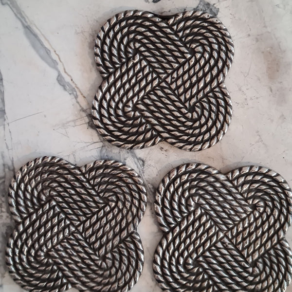 Nickel Weaver Coaster Set of 4