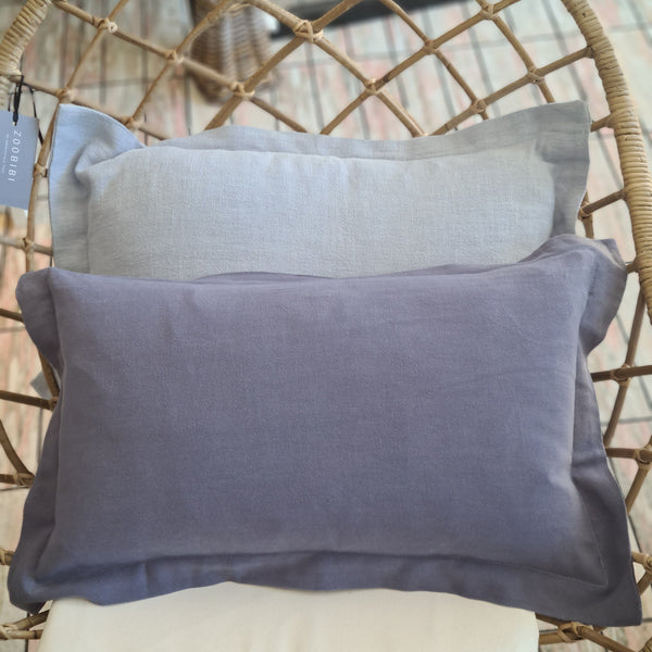 Linen Rectangular Cushion in Blue - Buy 1 Get 1 Free Sale