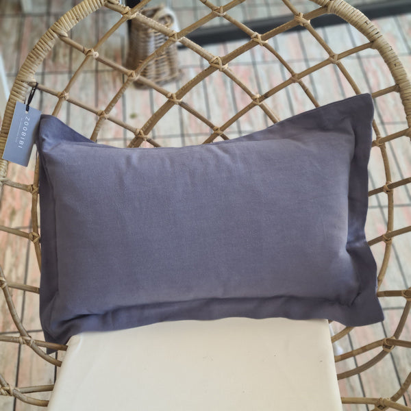 Linen Rectangular Cushion in Blue - Buy 1 Get 1 Free Sale