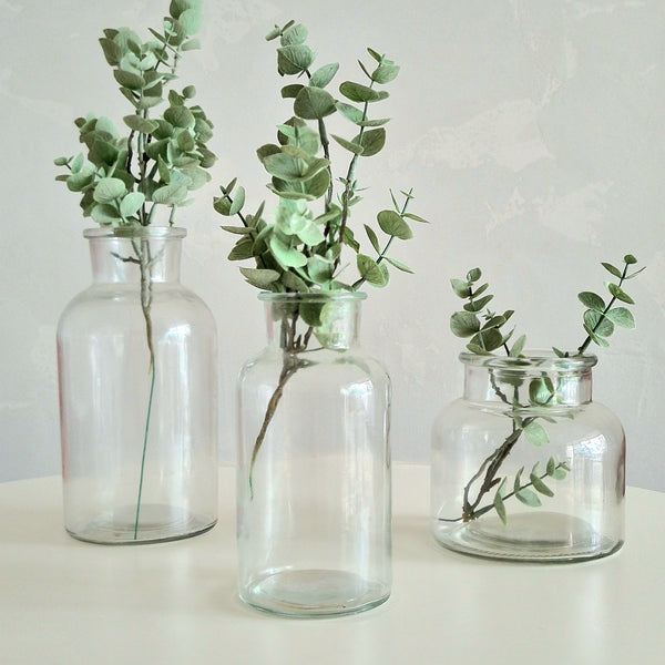 Recycled Large Apothecary Glass Vase - Buy 1 Get 1 Free Sale