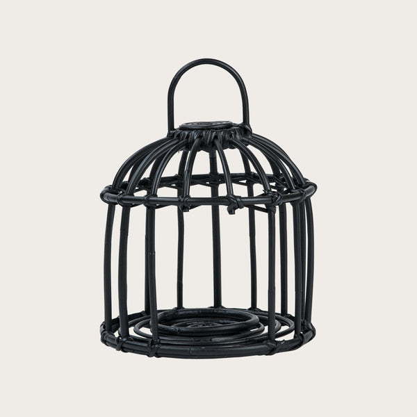 Clivia Small Woven Lantern in Black