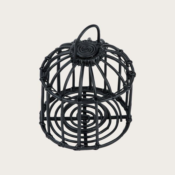 Clivia Small Woven Lantern in Black