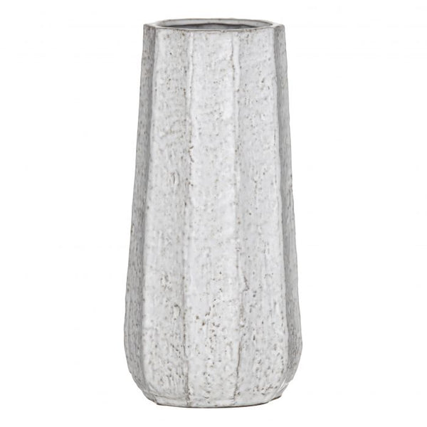 Bettina Large Ceramic Vase in White Wash