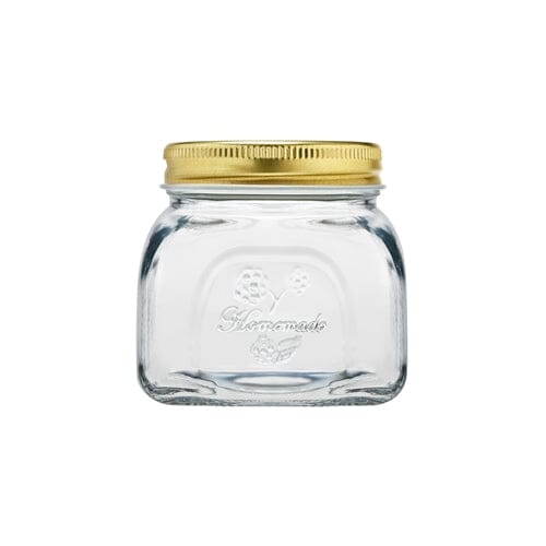 Rustica Glass Storage Jar W/ Gold Lid 300ml (Save 20%)