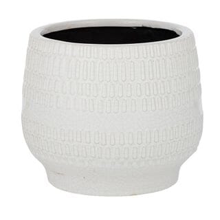 Lucia Footed Ceramic Pot in White